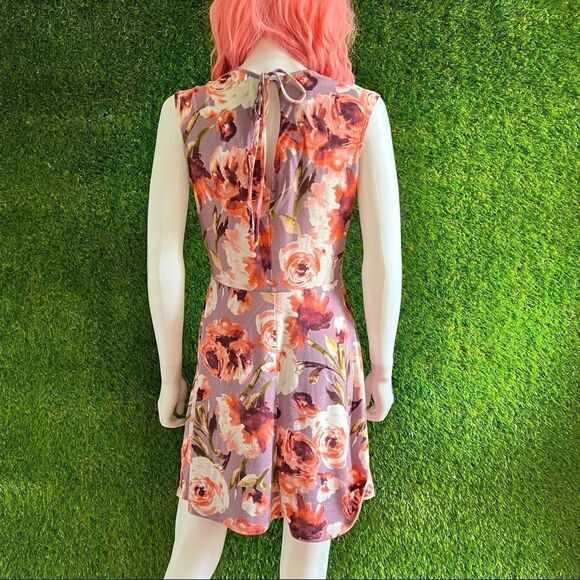 Floral Knit Mini Fit Flare Dress - Picture 3 of 3